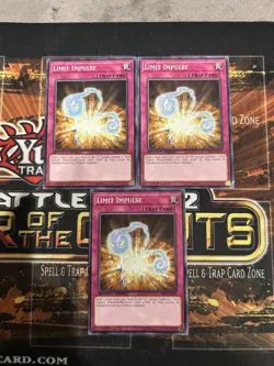 Yu-Gi-Oh! Speed Duel Limit Impulse Trap Card Set of X3 NM First Edition - Image 1