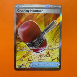 Crushing Hammer Pitch Black Pokemon TCG Card 105/084 Full Art English PBL - Image 2