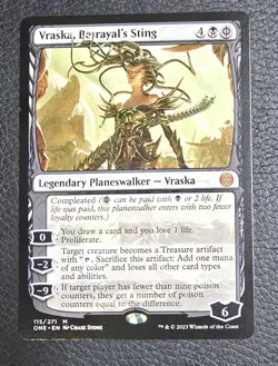 MTG Vraska, Betrayal's Sting M Phyrexia: All Will Be One 115 NM Magic Card - Image 1