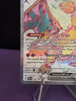 Pokemon TCG Charizard EX SVP056 Black Star Holo Promo Card Near Mint Condition - Image 5