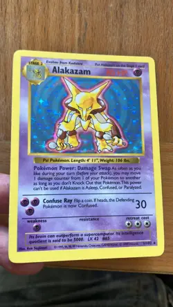 Alakazam Pokemon Cards TCG Base Set Shadowless Holo 1/102 Rare PSA Gradable NM - Image 4