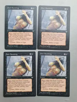 Dark Banishing x4 PLAYSET, MTG Ice Age (1995) Common Black Instant NM - Image 1