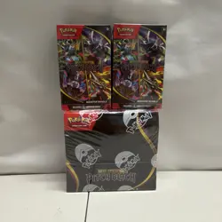 Pokemon TCG Pitch Black Booster Box (36 Packs) + x2 Booster Bundle box in hand - Image 1