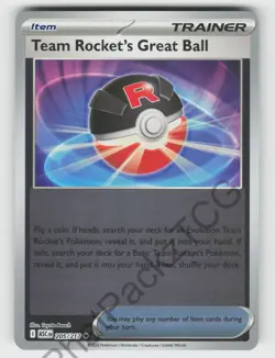 Team Rocket's Great Ball 205/217 Ascended Heroes UC Reverse Holo NM/M Pokemon - Image 1