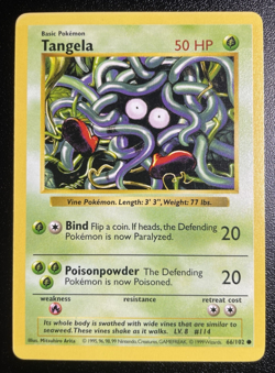 Tangela 66/102 Shadowless Base Set Pokemon Card NM - Image 1