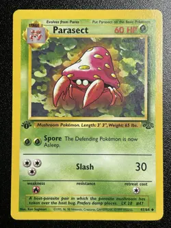 1st Edition Parasect 41/64 Uncommon Jungle Pokemon NM - Image 1