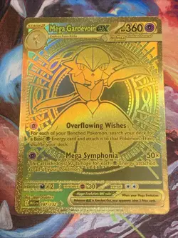 Pokemon Mega Evolutions Mega Gardevoir EX 187/132 Mega Hyper Rare Gold English - Image 1