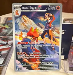Ethan's Magcargo 222/217 Ash vs Team Rocket 1st Edition Holo Rare ENG HP130 - Image 1