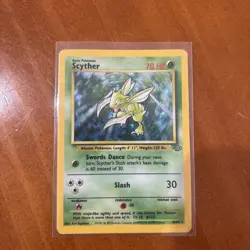 Scyther 10/64 Jungle Holo Rare Near Mint Pokemon Card NM WOTC 1999 - Image 1