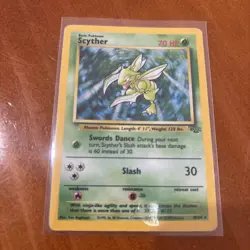 Scyther 10/64 Jungle Holo Rare Near Mint Pokemon Card NM WOTC 1999 - Image 2