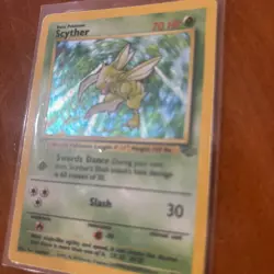 Scyther 10/64 Jungle Holo Rare Near Mint Pokemon Card NM WOTC 1999 - Image 3