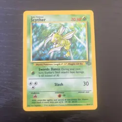 NM Pokemon TCG Scyther 10/64 Jungle Set 1999 Holo Rare Wotc card - Image 1