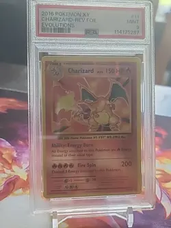 Pokemon XY Evolutions 2016 Charizard Trading Card 11/108 PSA 9 Rev Holo - Image 1