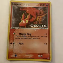 Pokemon Card - Slugma Deoxys 75/107 Common Reverse Holo STAMPED - Image 1