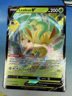 Leafeon V 007/203 Evolving Skies Ultra Rare Pokemon Card - Image 1