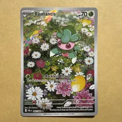 Pokemon TCG Card - Fomantis 085/084 Illustration Rare - Pitch Black Near Mint UK - Image 1