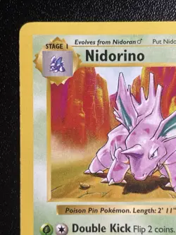 Nidorino 37/102 Base Set Shadowless Pokemon Card LP - Image 3