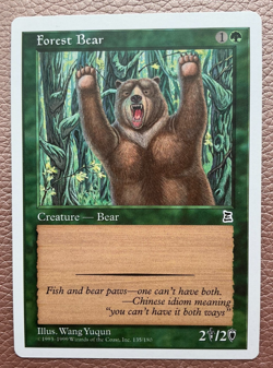 Forest bear MTG Magic the gathering - Image 1