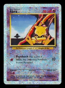 Pokemon Card Abra 67/110 Legendary Collection Reverse Holo Foil LP 2002 - Image 1