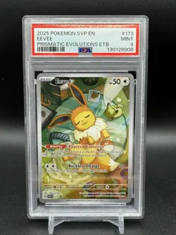 Eevee #173 SVP EN-SV BLACK STAR PROMO PRISMATIC EVOLUTIONS ETB PSA 9 MINT 2025 - Image 1