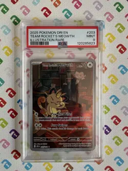 Pokemon TCG Team Rocket's Meowth Destined Rivals 203/182 PSA 9 - Image 1