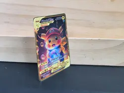 Metal Gold Card-POKEMON MARIO PIKACHU METAL COLLECTABLE CARDS 10000HP VMAX - Image 2