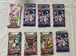 Pokemon TCG Japanese Mixed Pack Sets X5 & X3 English Packs - Image 1