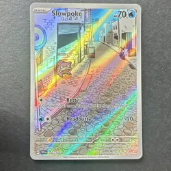 POKEMON TCG Slowpoke Illustration Rare Holo 204/198 Scarlet & Violet 151 - Image 1