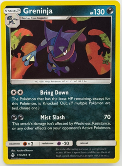 Pokemon TCG Greninja 117/214 – Unbroken Bonds – Holo Rare – NM - Image 1
