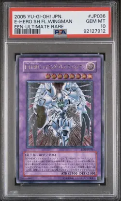 Yugioh Elemental Hero Shining Flare Wingman Ultimate Rare EEN-JP036 PSA 10 - Image 1