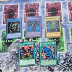 Yu-Gi-Oh TCG 5-Card Lot Thousand-Eyes Restrict Secret Rare Fusion Bundle - Image 2