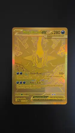 Mega Darkrai ex 120/081 UR Gold Hyper Rare Abyss Eye Pokemon Card NM - Image 1