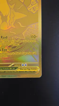 Mega Darkrai ex 120/081 UR Gold Hyper Rare Abyss Eye Pokemon Card NM - Image 4