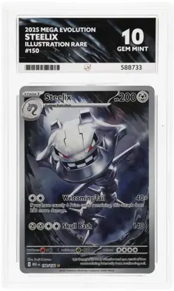 ACE 10 Steelix IR Mega Evolution 150/132 Perfect Ace Label Graded Card - Image 1