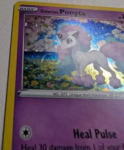 Pokemon Card Sword & Shield Promo Galarian Ponyta SWSH013 Holo HD SWIRL - Image 4