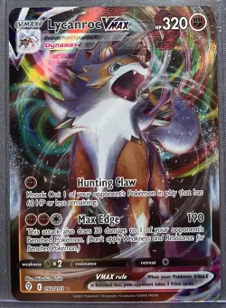 Pokemon Card Lycanroc VMAX 092/203 Evolving Skies Near Mint - Image 1