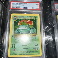 1999 POKEMON BASE SET 1ST EDITION #15 VENUSAUR-HOLO PSA 5 MislabelledU Looks Nm - Image 1