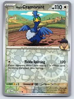Hop's Cramorant 138/159 Pokemon Journey Together Reverse Holo NM/LP - Image 1