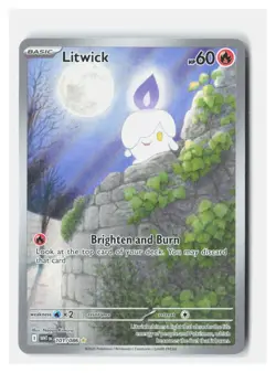 Litwick 101/086 Holo Illustration Rare White Flare Pokemon Near Mint A873 - Image 1