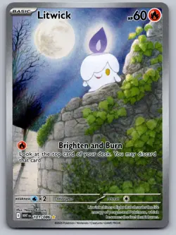 Litwick 101 Illustration Rare White Flare Holo Near Mint - Image 1