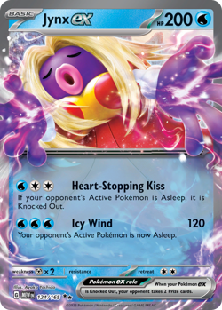 Jynx ex 124/165 Double Rare 151 Pokemon Holo Near Mint - Image 1