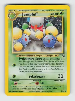 Jumpluff 9/64 Unlimited Holo Rare Neo Revelation Pokemon 2001 Moderately Played - Image 1
