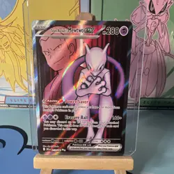 Pokemon TCG Team Rocket's Mewtwo ex 213/182 Sv10 Double Rare Holo EN 280HP - Image 1