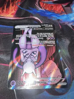 Team Rocket's Mewtwo Destined Rivals 213/182 English Full Art Pokemon TCG NM - Image 5