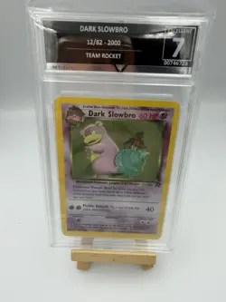 Pokemon Dark Slowbro Holo 12/82 Team Rocket 2000 GetGraded 7 Vintage TCG - Image 1