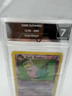 Pokemon Dark Slowbro Holo 12/82 Team Rocket 2000 GetGraded 7 Vintage TCG - Image 5