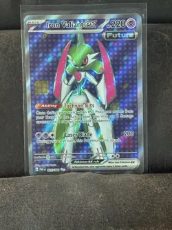 Iron Valiant ex 225/182 Sv04: Paradox Rift Holo Pokemon TCG NM - Image 1