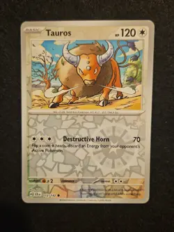 Pokemon - Tauros - 112/142 - Reverse Holo - Stellar Crown - NM/M - Image 1