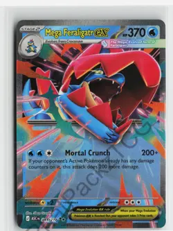 Mega Feraligatr ex 043/217 Ascended Heroes Double Rare Holo NM/M Pokemon - Image 1