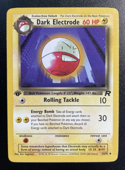 Dark Electrode 1st Edition 34/82 Team Rocket Pokemon TCG LP - Image 1